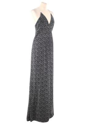 Galvan Black & White Textured Low Back Gown 3