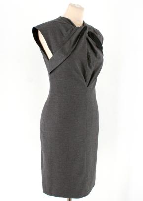 Gucci Grey Wool Tailored Dress 2