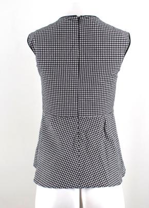 Pinko Gingham Sleeveless Tie-front Top 8