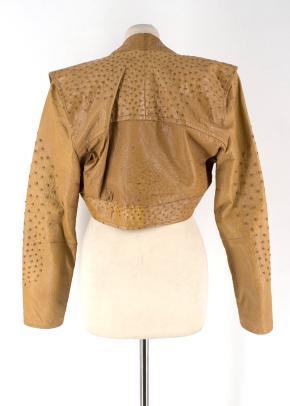 Jean Claude Jitois Tan Ostrich Jacket 2