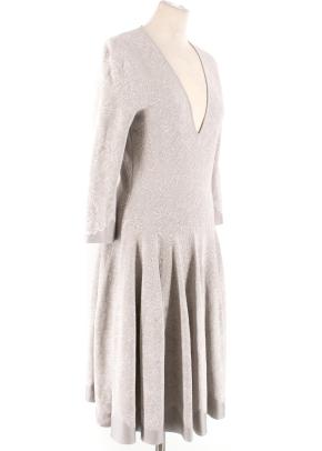 Aexander McQueen Grey Floral Lace Dress 2