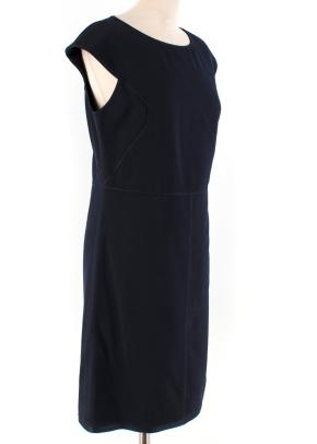 Bottega Veneta Navy Fitted Shift Dress 2