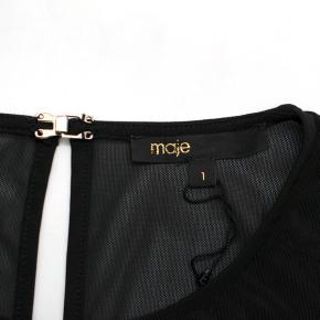 Maje Tulle-Yoke Black A-line Dress 5