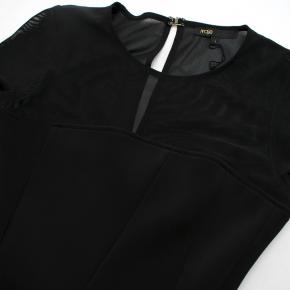 Maje Tulle-Yoke Black A-line Dress 6