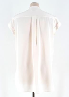Vince fringe-trimmed silk-crepe shirt 3