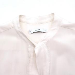 Vince fringe-trimmed silk-crepe shirt 4