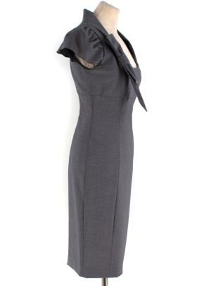 Red Valentino wool-blend houndstooth dress 2