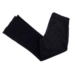 Current/Elliott 'The Kick Jean' Black Corduroy Trousers 3
