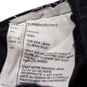 Current/Elliott 'The Kick Jean' Black Corduroy Trousers 8