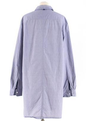 Adam Lippes Blue Houndstooth Check Shirt Dress 3