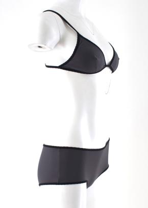 Laura Urbinati Grey Triangle Top and Boy-cut Bikini Set 2