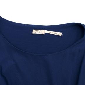 Leon Max Blue Sleeveless Silk Blend Draped Dress 4