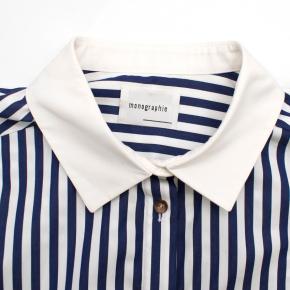 Monographie White & Blue Striped Cotton Shirt 4