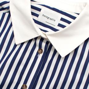 Monographie White & Blue Striped Cotton Shirt 6