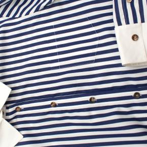 Monographie White & Blue Striped Cotton Shirt 7