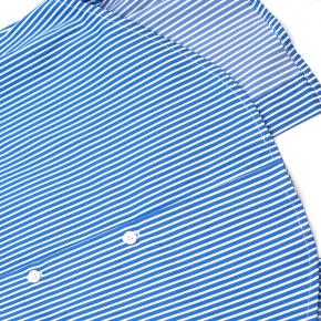 Tome Blue Pinstriped Long sleeve Top with Back Opening 4