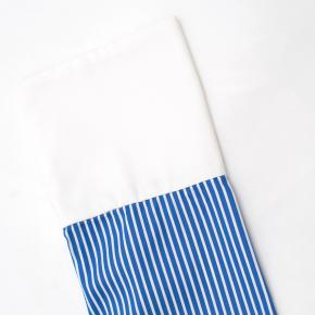 Tome Blue Pinstriped Long sleeve Top with Back Opening 5