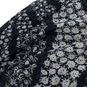 Bespoke Navy Floral Patter Shawl 4
