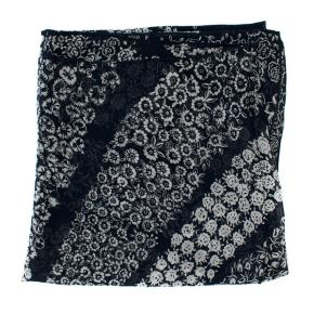 Bespoke Navy Floral Patter Shawl 7