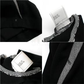 Chanel Black & SIlver Wool Blend Mini Dress 2