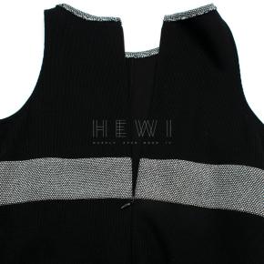 Chanel Black & SIlver Wool Blend Mini Dress 7