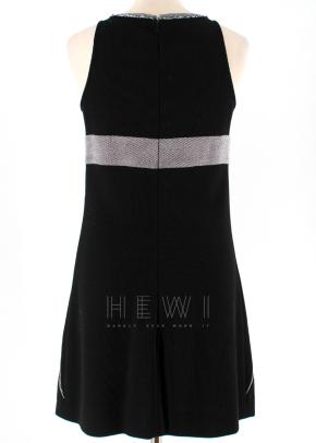 Chanel Black & SIlver Wool Blend Mini Dress 8