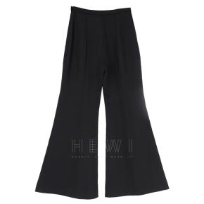 Rosetta Getty Black Jersey Pintuck Flared Trousers 2