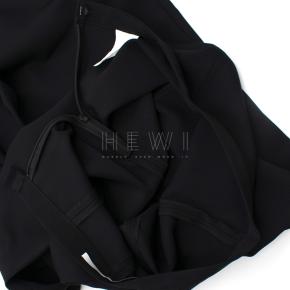 Rosetta Getty Black Jersey Pintuck Flared Trousers 8