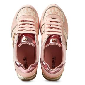 Michael Kors Pink Zia Allie Wrap Lace Up Trainers 5