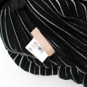 Alaia Black & White Striped Knit Skater Dress 9