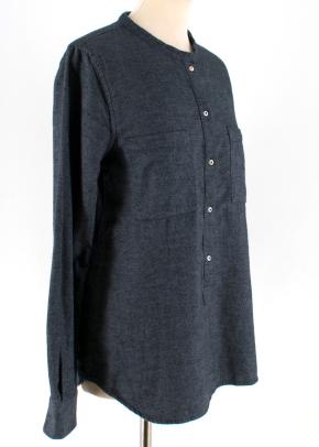 Chinti and Parker Blue Denim Flannel Organic Cotton Shirt 2