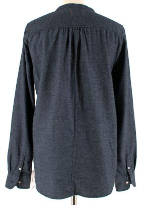 Chinti and Parker Blue Denim Flannel Organic Cotton Shirt 3