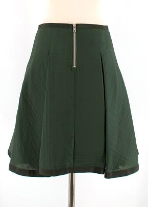 Sacai Luck Green Flared Pleated Skirt 3