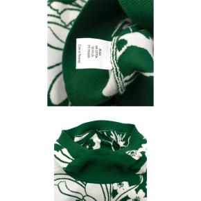 JoosTricot Green Floral Intarsia Hooded Jumper 10