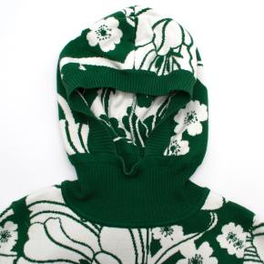 JoosTricot Green Floral Intarsia Hooded Jumper 5