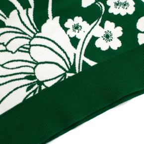 JoosTricot Green Floral Intarsia Hooded Jumper 7