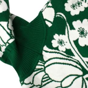 JoosTricot Green Floral Intarsia Hooded Jumper 9