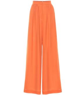 Max Mara Dolly Silk Georgette wide leg pants 2