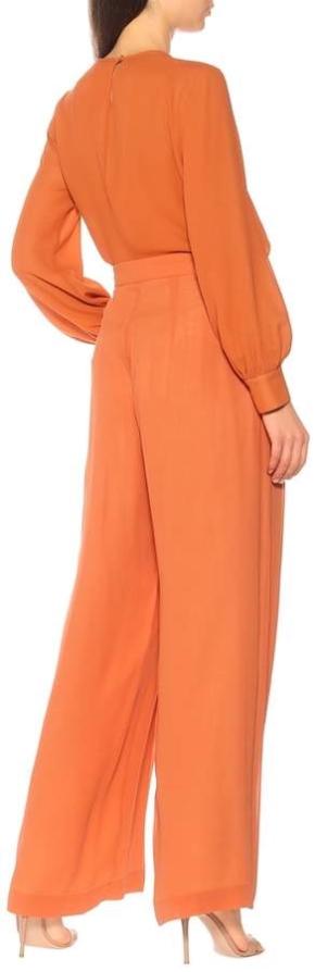 Max Mara Dolly Silk Georgette wide leg pants 3
