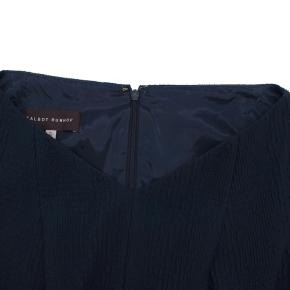 Talbot Runhoff Navy Jacquard Sleeveless A-line dress 4