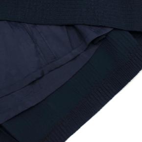 Talbot Runhoff Navy Jacquard Sleeveless A-line dress 8