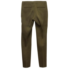 Burberry Prorsum Olive Green Wool and Silk Blend Trousers 2