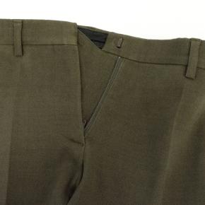 Burberry Prorsum Olive Green Wool and Silk Blend Trousers 3
