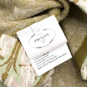 Prada green jacquard floral midi skirt 7