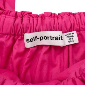 Self Portrait Fuchsia Embroidered Ruffle Off Shoulder Top 4