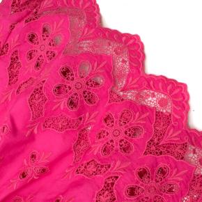 Self Portrait Fuchsia Embroidered Ruffle Off Shoulder Top 7