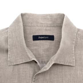 Zegna Sport Light Grey Linen Button Up 4
