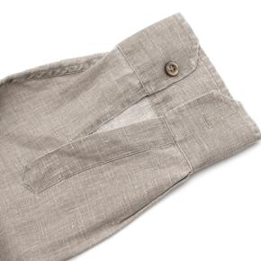 Zegna Sport Light Grey Linen Button Up 7