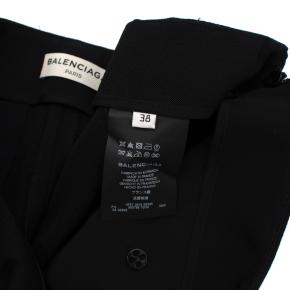 Balenciaga Black Single Button Detail Trousers 6