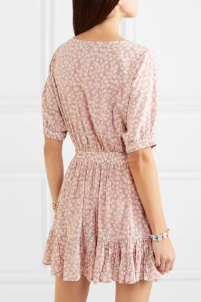 Faithfull the Brand Marigot Pink Floral Dress 2